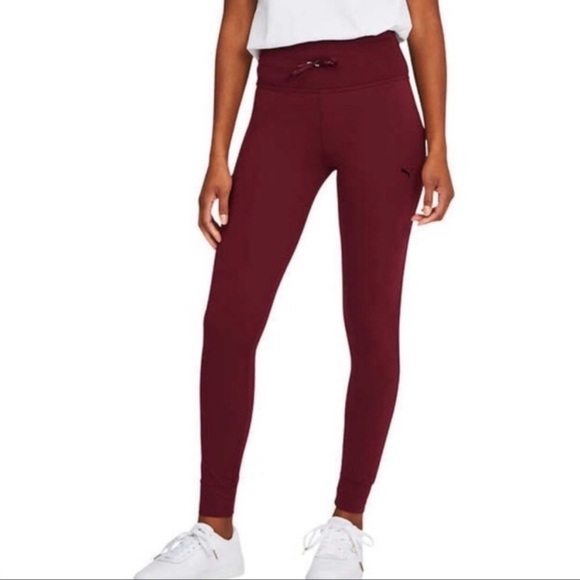 Puma Pants - Puma Ladies jogger tights in Zinfandel red size Large